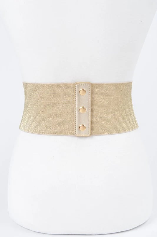 Image of 3PACK PLUS SIZE Faux Leather Wide Elastic Plus Size Belt