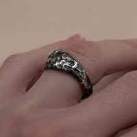 Image 2 of IGNEOUS // SANDCAST STERLING SILVER RING (8.5)