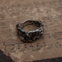 Image 4 of IGNEOUS // SANDCAST STERLING SILVER RING (8.5)