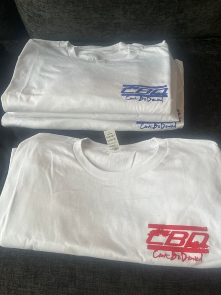 Image of White Long Sleeve Original Logo on Front & New Logo In Back & Sleeve 