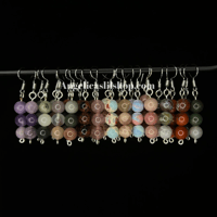 Image 1 of Stacked Crystal Dangle Earrings
