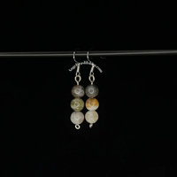 Image 2 of Stacked Crystal Dangle Earrings