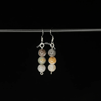 Image 3 of Stacked Crystal Dangle Earrings