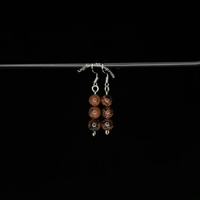 Image 4 of Stacked Crystal Dangle Earrings