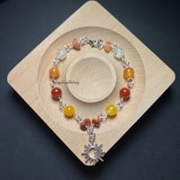 Image 1 of Fire Quartz/Carnelian/Red Jasper Sun Bracelet