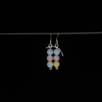 Image 5 of Stacked Crystal Dangle Earrings