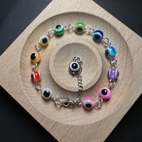 Image 2 of Colorful evil eye bracelet (Resin)