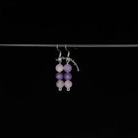 Image 10 of Stacked Crystal Dangle Earrings