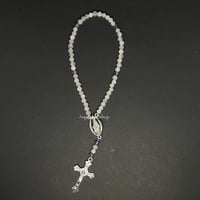 Image 1 of Mini Rose Quartz and amethyst Rosary