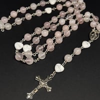 Image 2 of Rose Quartz and Howlite Rosary