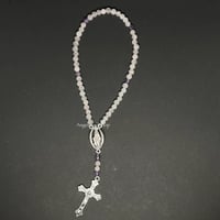 Image 3 of Mini Rose Quartz and amethyst Rosary