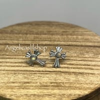 Image 3 of S925 Labradorite Cross Earring
