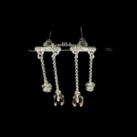 Image 2 of S925 Garnet Dangle Earring