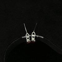 Image 2 of S925 Garnet heart earring