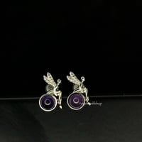 Image 1 of S925 Amethyst Fairy Earring