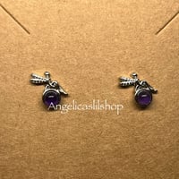 Image 2 of S925 Amethyst Fairy Earring