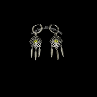 Image 1 of S925 Peridot dreamcatcher earring
