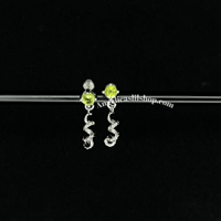 Image 1 of S925 Peridot snake earring