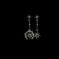 Image 3 of S925 Peridot Starburst Earring