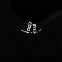 Image 5 of S925 Garnet heart earring