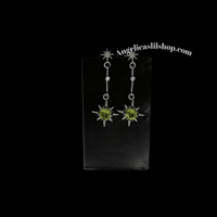 Image 4 of S925 Peridot Starburst Earring