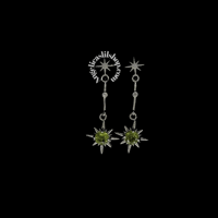 Image 5 of S925 Peridot Starburst Earring