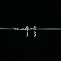 Image 4 of S925 Peridot snake earring