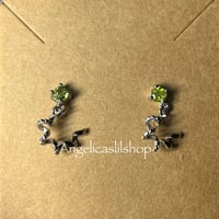 Image 5 of S925 Peridot snake earring
