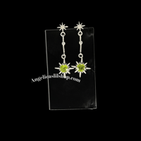 Image 7 of S925 Peridot Starburst Earring