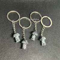 Image 2 of Larvikite Mushroom Keychain