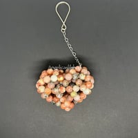 Image 1 of Plum Blossom Jasper Heart Keychain