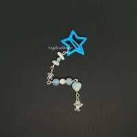 Image 2 of Blue Moonstone/Caribbean Calcite Fish Hair Clip