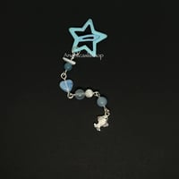 Image 3 of Blue Moonstone/Caribbean Calcite Fish Hair Clip