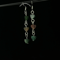 Image 3 of Indian Moss Agate Heart Earring