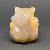 Image 3 of Nine (9) Tailed Fox - Agate Carving “G”