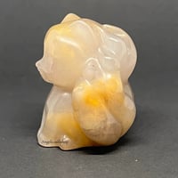 Image 4 of Nine (9) Tailed Fox - Agate Carving “G”