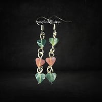 Image 6 of Indian Moss Agate Heart Earring