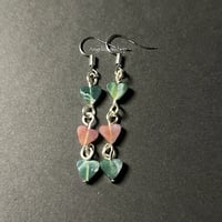 Image 8 of Indian Moss Agate Heart Earring