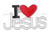 Image 2 of "I Love Jesus" Brooch