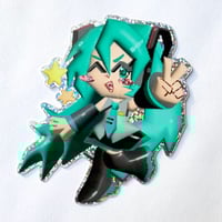 Image 2 of HOLO GLITTER MIKU STICKER
