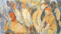Image 1 of A Visit to See Cezanne A4 Risograph Print