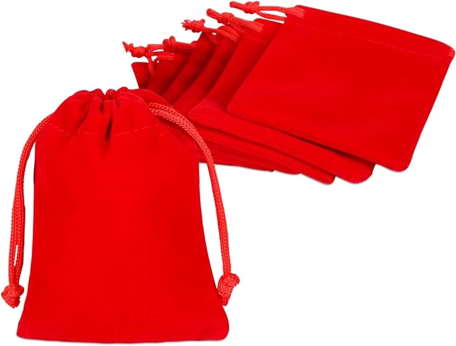 Image of Wholesale Gift Pouches - Velvet Drawstring High Quality Pouches