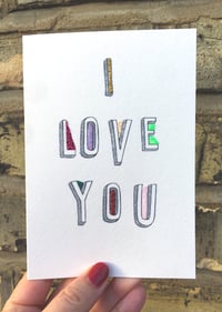 Image 1 of I Love You Typeface Card