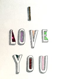 Image 3 of I Love You Typeface Card