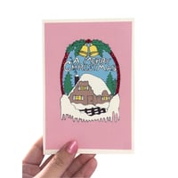 Image 1 of Snowy House Bright Christmas Card