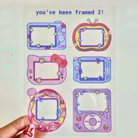 Image 4 of You've Been Framed 2! Clear Sticker Sheet