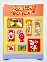 Image 2 of [LAST CHANCE] Snack Time Vinyl Sticker Sheet