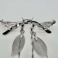 Image 1 of Silver Leaf Eye chain w/ Silver Butterfly Frame 