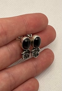 Image 2 of Garnet Rose Earrings