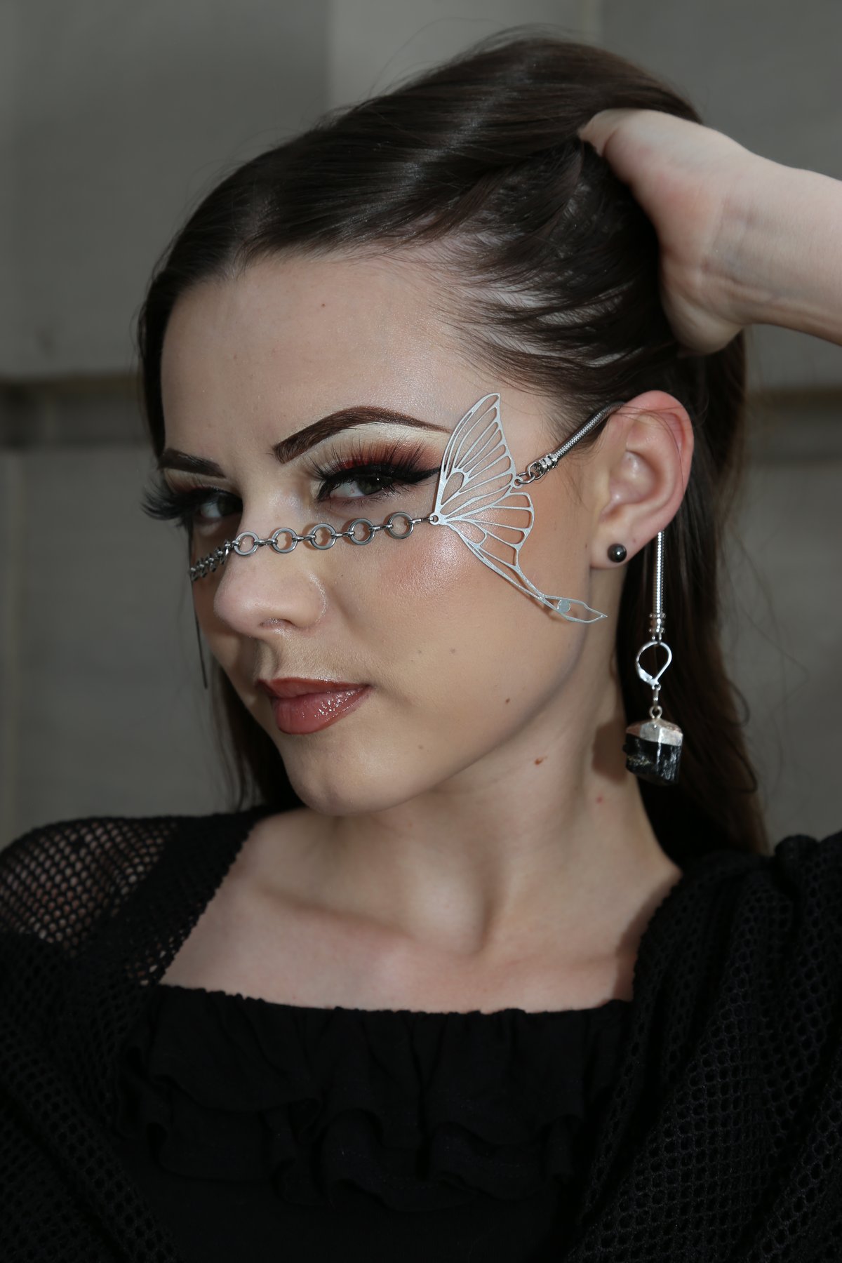 Image of Silver Luna Moth Facechain